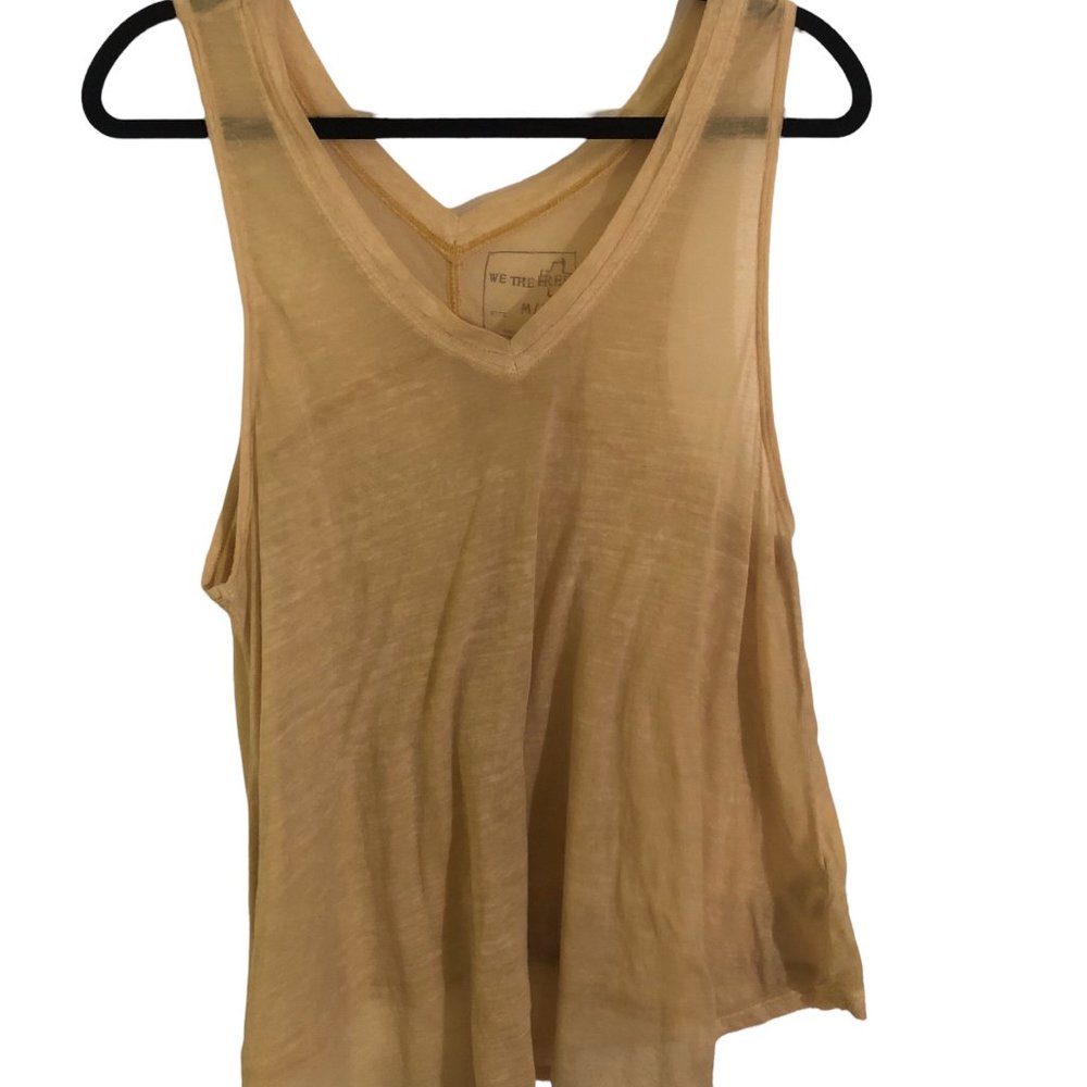 We the Free Light Yellow Flowy Tank
